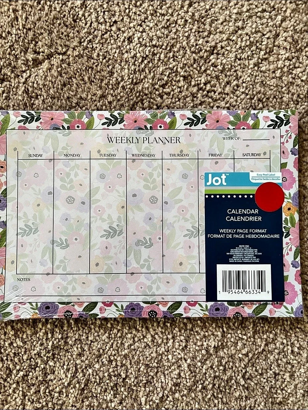 NWT Floral Tote & Weekly Planner PRAY Magnetic